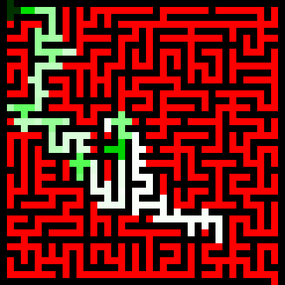 Beacon exploration of the Fuzzle maze
